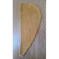 serviette cheveux moutarde