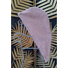 serviette cheveux rose