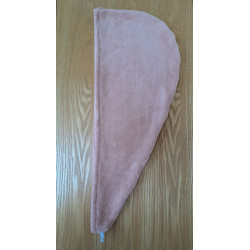 serviette cheveux rose
