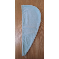 serviette cheveux vert d'eau