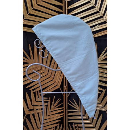 serviette cheveux  vert d'eau