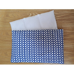 bouillotte sèche bleu , blanc