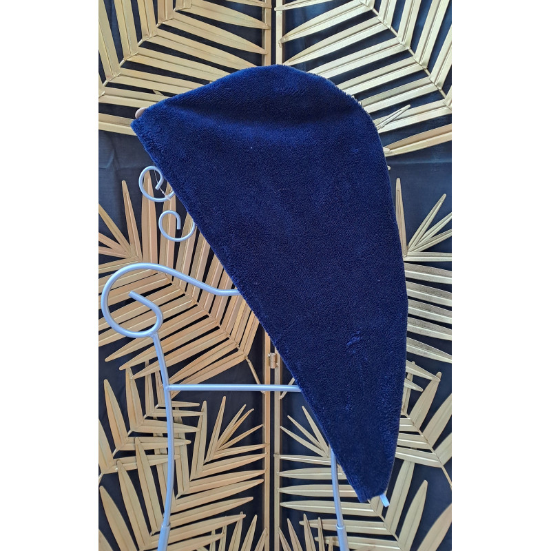 serviette cheveux bleue marine serviette cheveux bleue marine