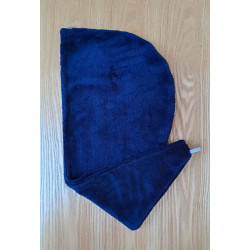 serviette cheveux bleue marine