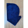 serviette cheveux bleue marine